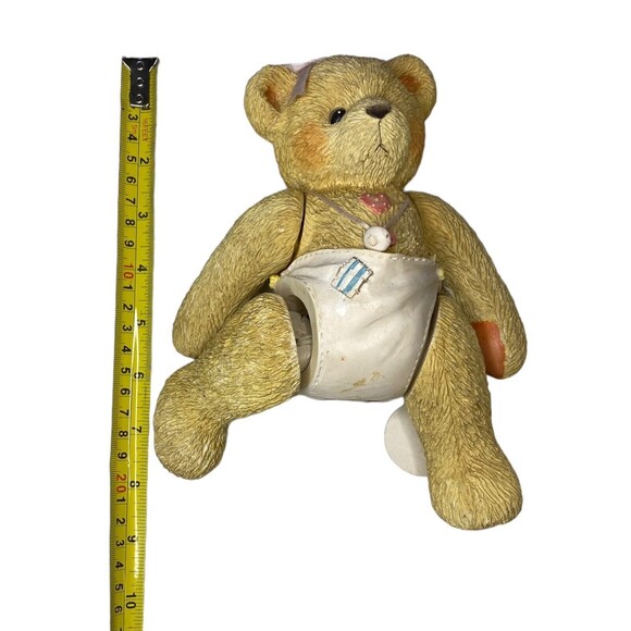 VTG Cherished Teddies Jointed Bear Music Box Large 8" Schubert’s Lullaby 1993 - Picture 7 of 11